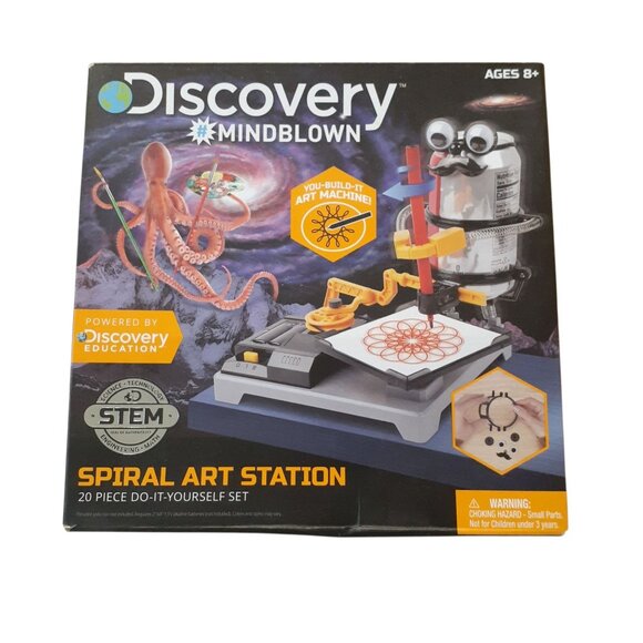 Discovery Mindblown Robot Spiral Art Station Kit w/ Multicolor Markers STEM NEW - Picture 1 of 5